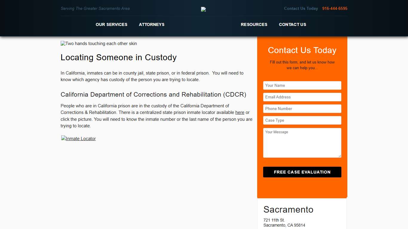 Locating Someone in Custody - Inmate Search - Virga Law Firm